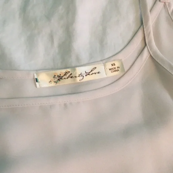 Xs small beige top blouse fringe lace - Picture 3 of 3